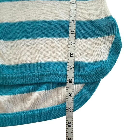 Lilly Pulitzer Paige Blue White Striped Knit Tunic Sweater - Picture 6 of 8